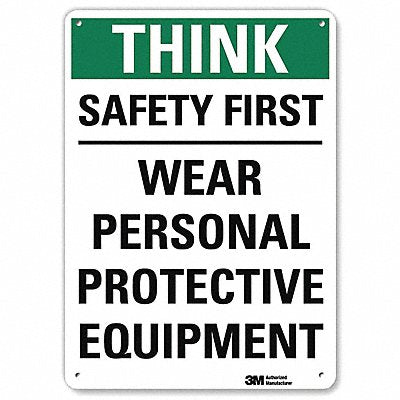 Safety Sign 14 inx10 in Aluminum