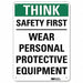 Safety Sign 14 inx10 in Plastic