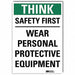 Safety Sign 14inx10in Reflctv Sheeting
