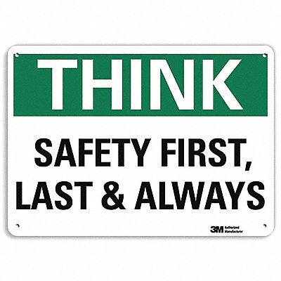 Safety Sign 10 in x 14 in Aluminum
