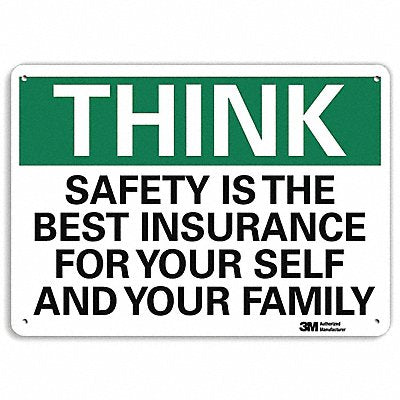 Safety Sign 10 in x 14 in Aluminum