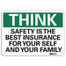 Safety Sign 7 in x 10 in Plastic