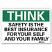 Safety Decal 7 in x 10 in Rflct Sheeting
