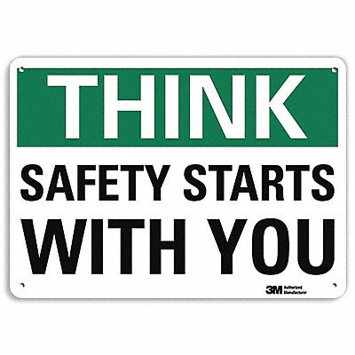 Safety Sign 10 in x 14 in Aluminum