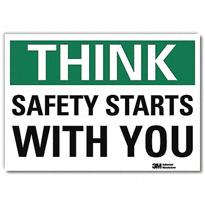 Safety Decal 7 in x 10 in Rflct Sheeting