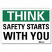 Safety Decal 5 in x 7 in Rflct Sheeting