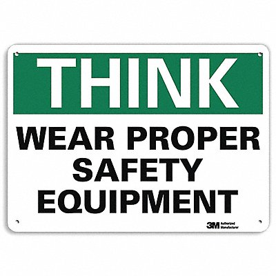 Safety Sign 10 in x 14 in Plastic