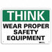 Safety Sign 10 in x 14 in Plastic