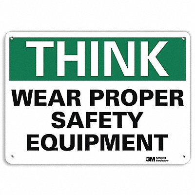 Safety Sign 7 in x 10 in Plastic