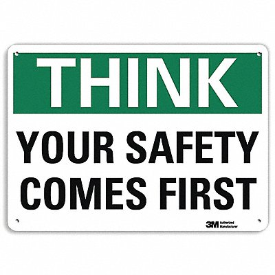 Safety Sign 10 in x 14 in Plastic