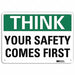 Safety Sign 10 in x 14 in Plastic