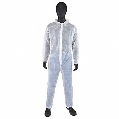 Collared Coverall Open White M PK25