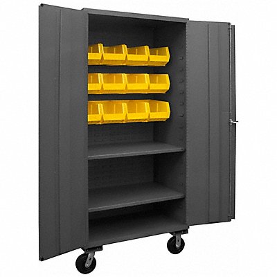 K4882 Bin Cabinet 80 x36 x24 Gray 12YlwBns