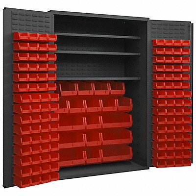 K4914 Bin Cabinet 72 x48 x24 Gray 138RedBns