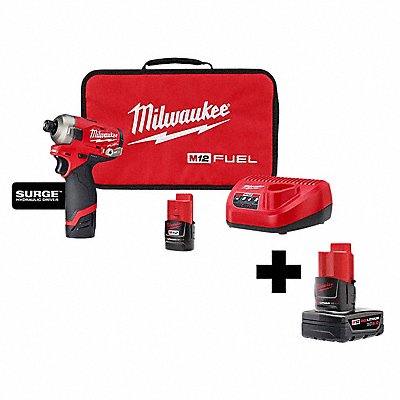 Impact Driver Kit 1/4 in Hex Drive 12VDC