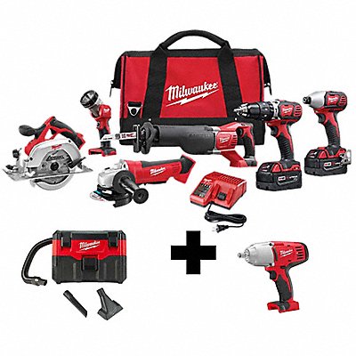 Cordless Combination Kit 18V 8 Tools