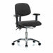 Fabric ESD Chair Desk Arms Cstrs Blk