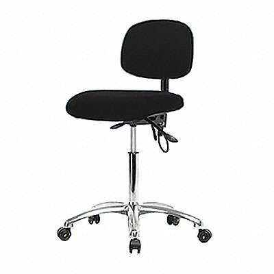 Fabric ESD Chair Med Casters Black