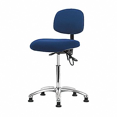 Fabric ESD Chair Med Glides Blue