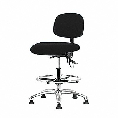 Fabric ESD Chair Med FR Glides Black