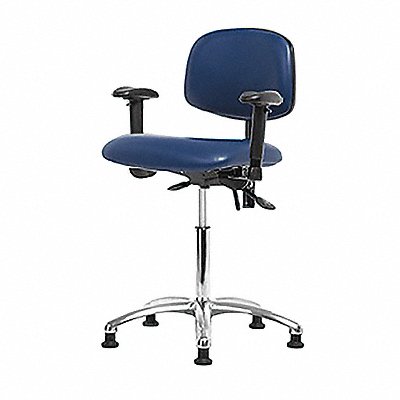 Vinyl ESD Chr Desk Arms Glides Blue