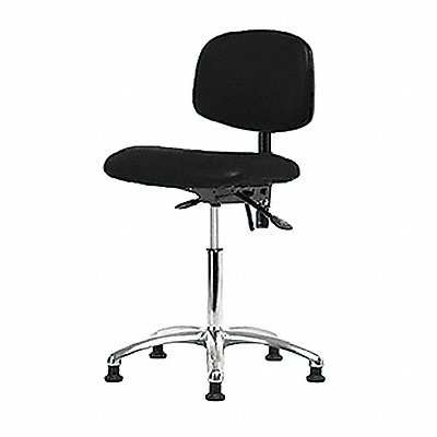 Vinyl ESD Chair Med Tilt Glides Blk