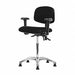 Vinyl ESD Chair Med Arms Glides Blk