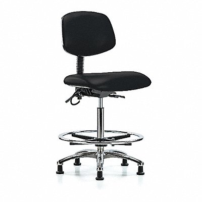 Vinyl ESD Chair High FR Glides Black