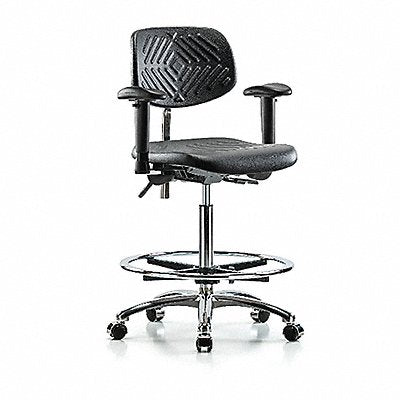 Poly CR Chair Hi T AA FR Cast Blk