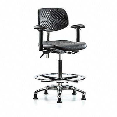 Poly CR Chair Hi T AA FR Stat Blk