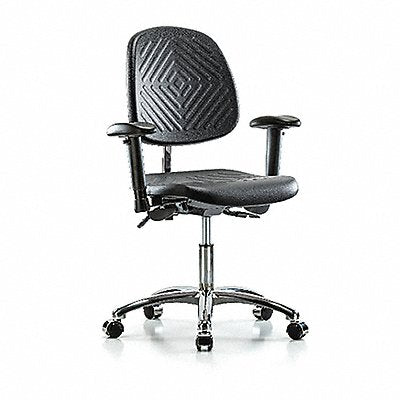 Poly CR Chair Low Md Bk AA Cast Blk