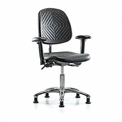 Poly CR Chair Low Md Bk AA Stat Blk