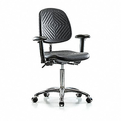 Poly CR Chair Med Md Bk AA Cast Blk