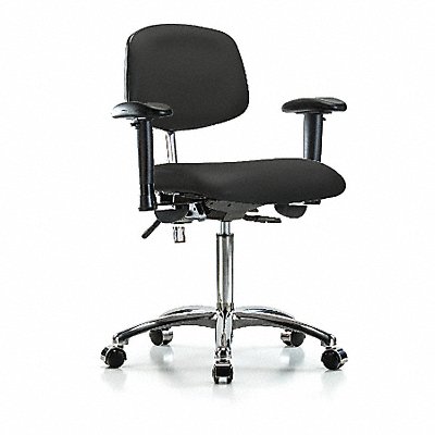 Vinyl CR Chair Med T AA Cast Blk