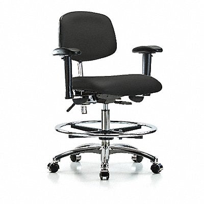 Vinyl CR Chair Med AA FR Cast Blk