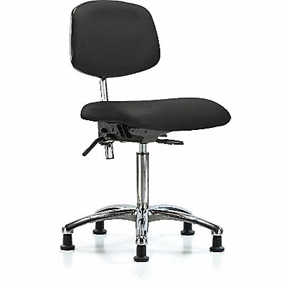 Vinyl Clean Room Chair Med Stat Blk