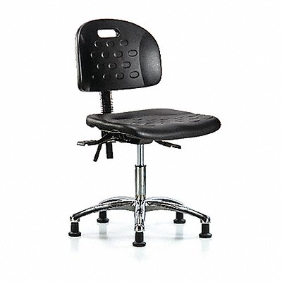 Poly Chair Chrome Low Glides Black