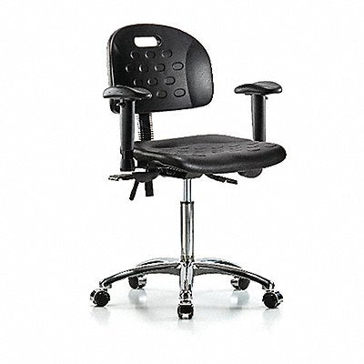 Poly Chair Chrome Med AA Cast Black