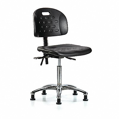 Poly Chair Chrome Med Glides Black