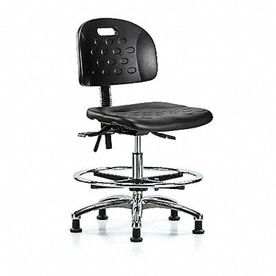 Poly Chair Chrome Med FR Stat Black