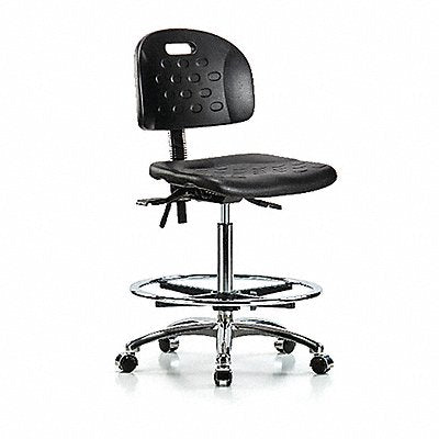 Poly Chair Chrome High FR Cast Black