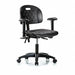 Poly Chair Low Arms Casters Black