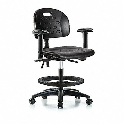 Poly Chair Med AA FR Casters Black