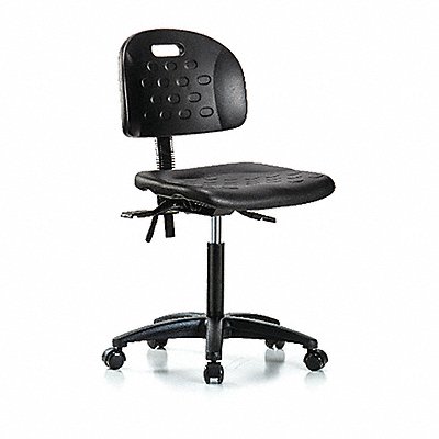 Poly Chair Med Casters Black Poly