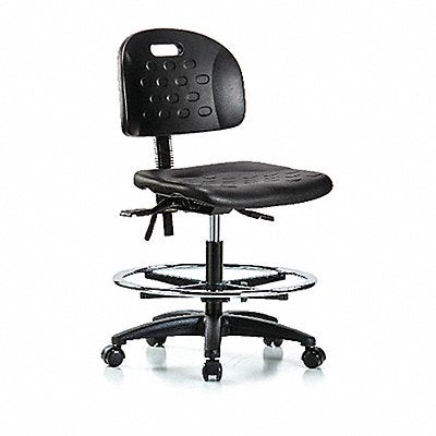 Poly Chair Med FR Casters Black Poly