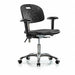 Poly CR Chair Desk Arms Casters Blk