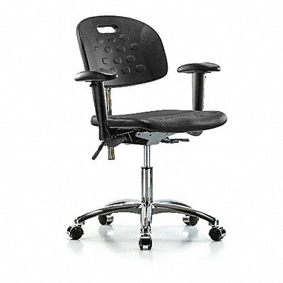 Poly CR Chr Desk Tilt Arms Cast Blk