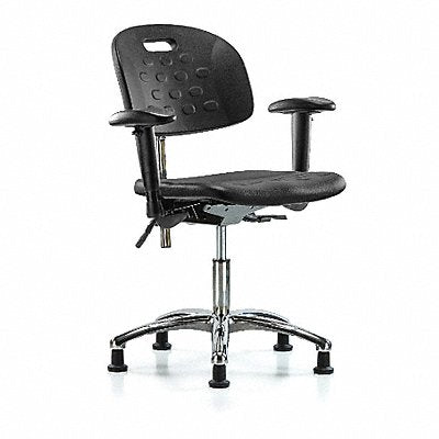 Poly CR Chr Desk Tilt AA Glides Blk