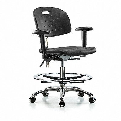 Poly CR Chr Md Tilt AA FR Cast Blk