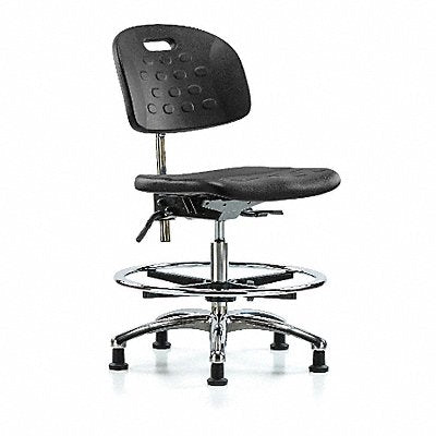 Poly CR Chr Med Tilt FR Glides Blk
